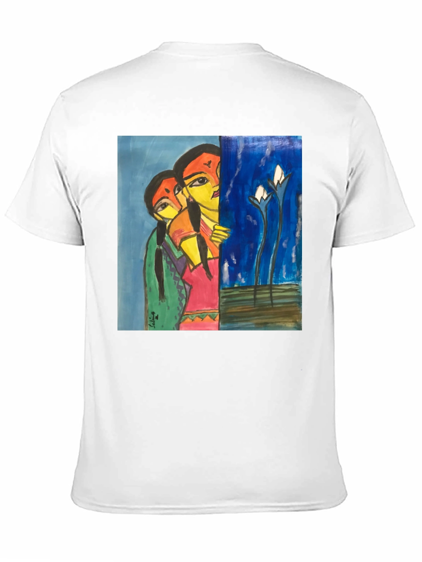 Unique Art Print Black T-Shirt