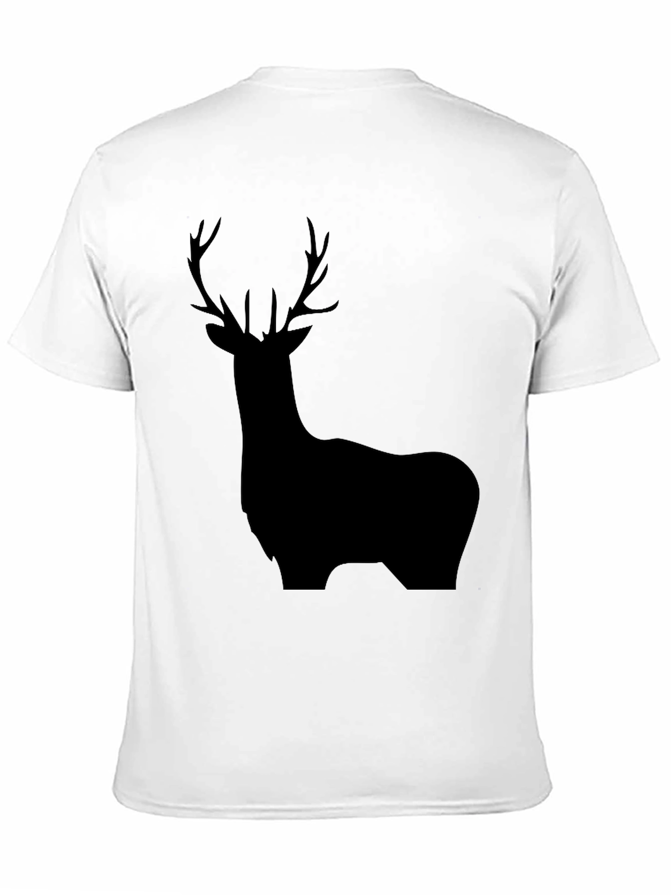 Deer Silhouette Black Graphic Tee - Mens Casual Shirt