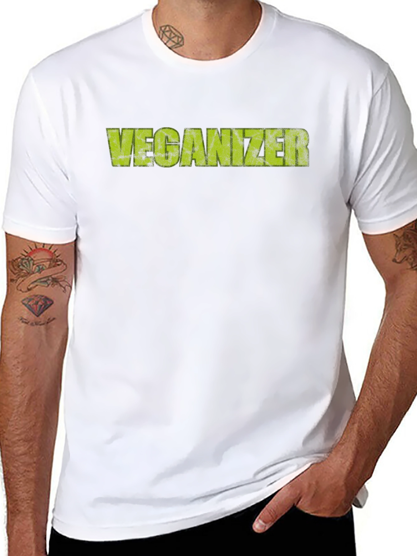 Veganizer Graphic T-Shirt - Distressed Print