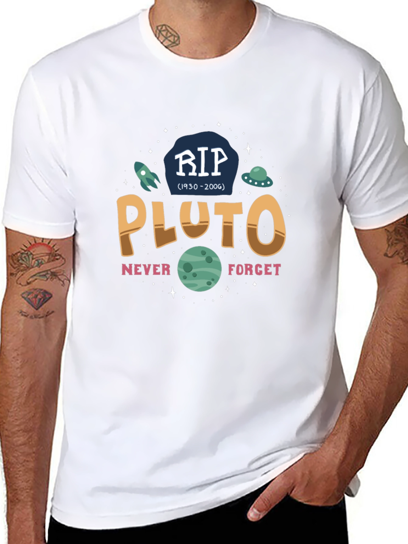 RIP Pluto Graphic T-Shirt - Never Forget