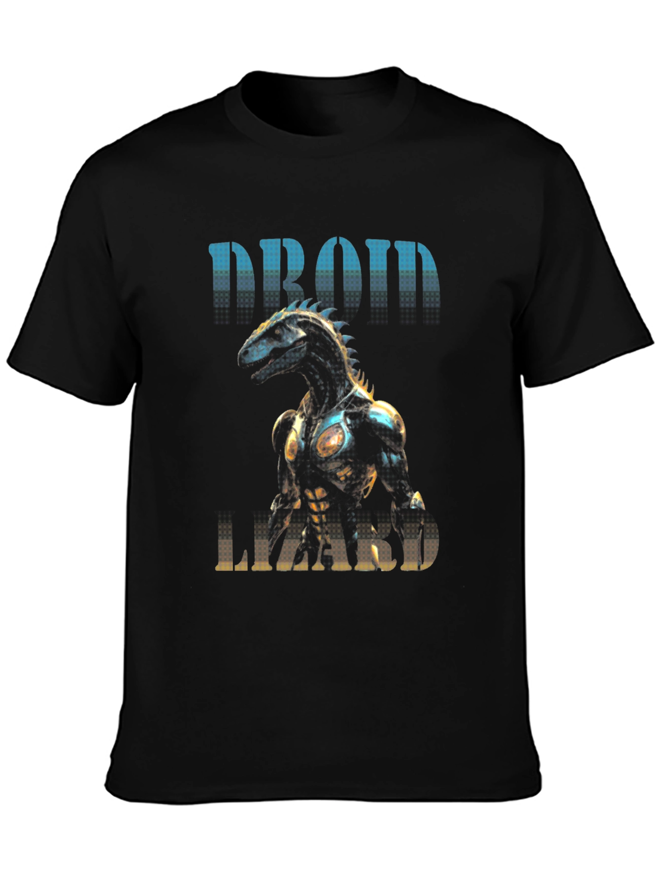 Droid Lizard Graphic Tee - Unique Robot Animal Design