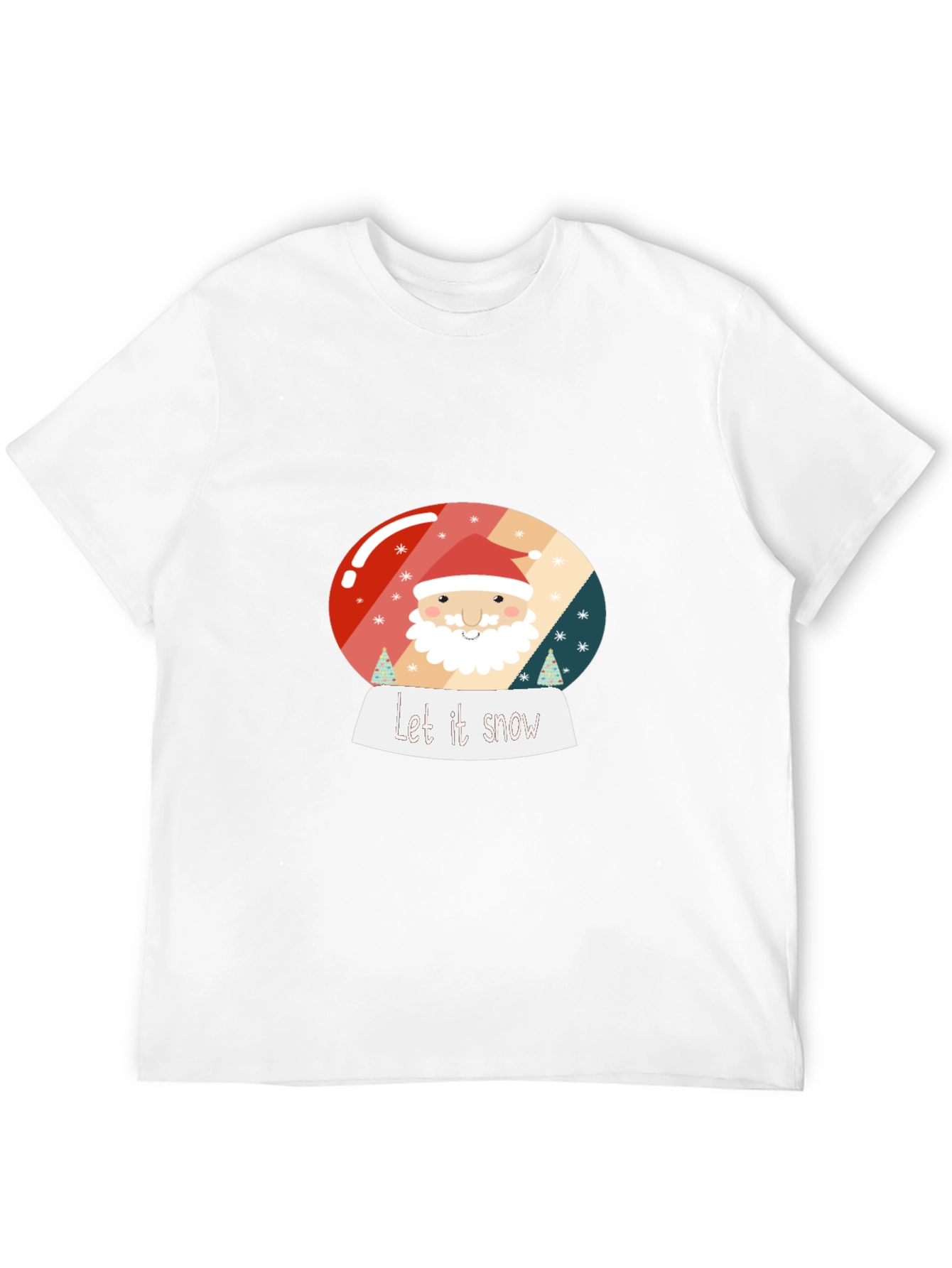 Festive Santa Snow Globe Graphic Tee