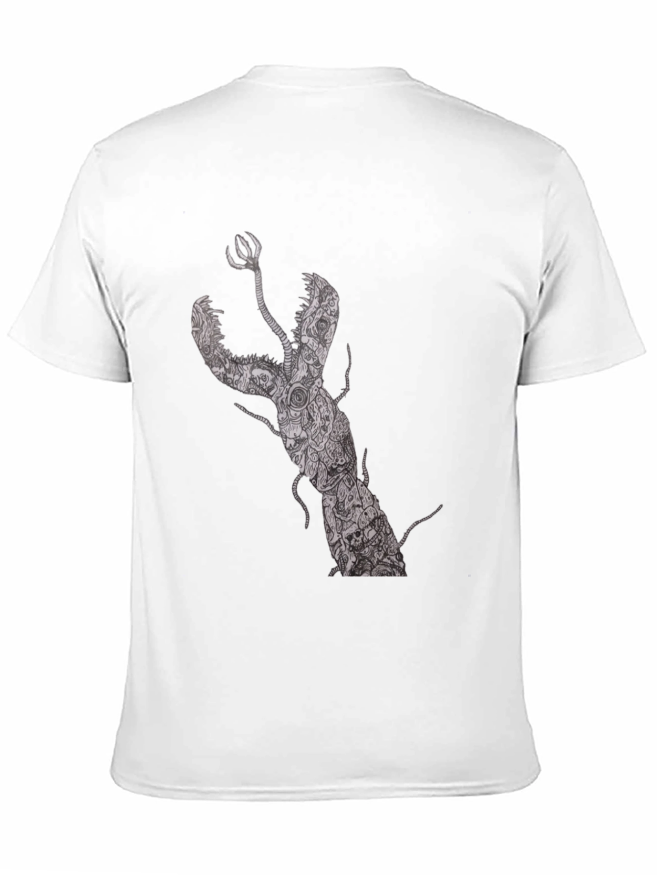 Unique Lobster Graphic Black T-Shirt