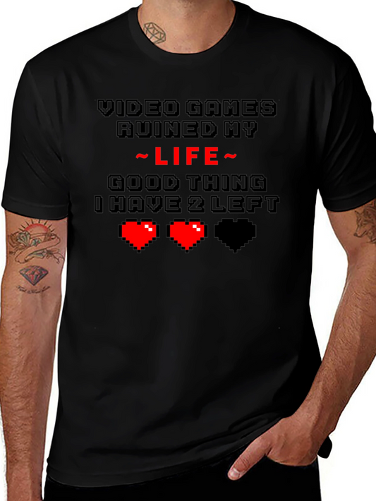 Gamer Ruined Life T-Shirt - Funny Video Game Tee