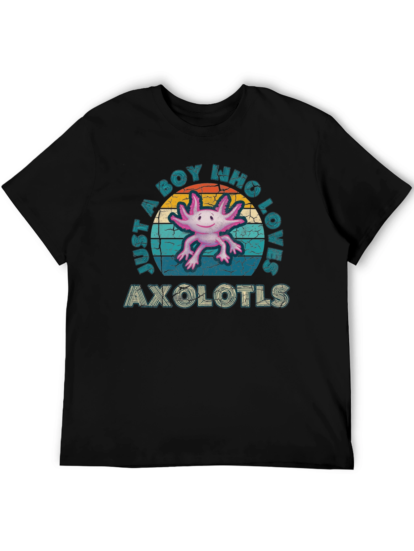 Axolotl Lover Mens Black T-Shirt