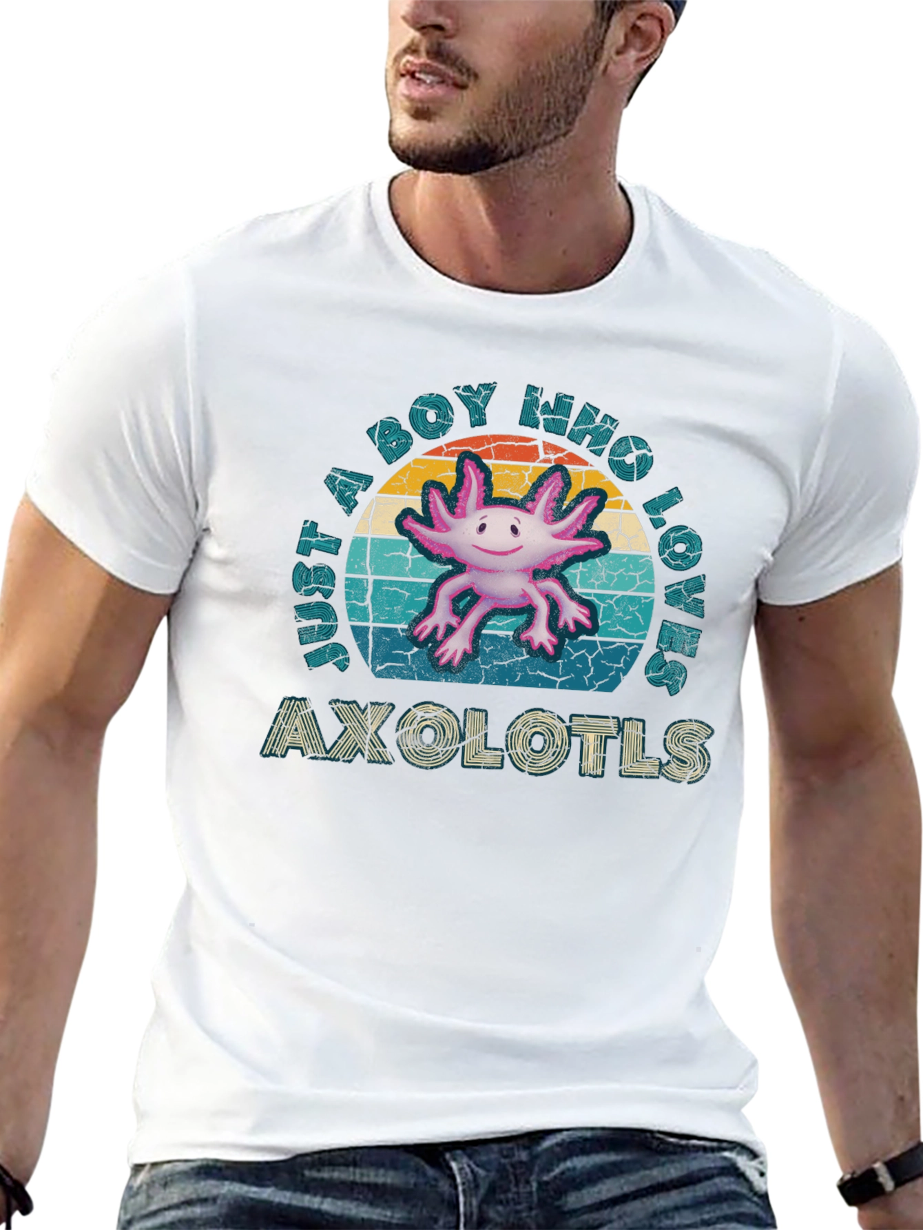 Axolotl Lover Mens Black T-Shirt