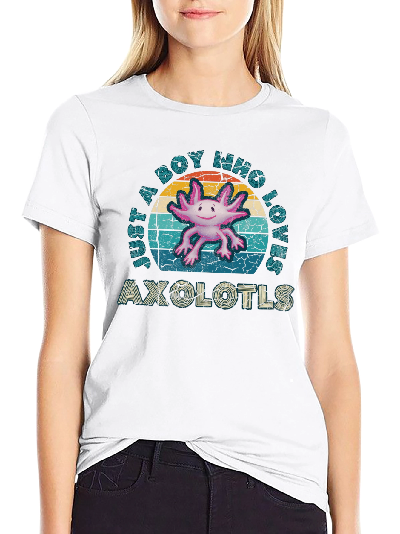 Axolotl Lover Mens Black T-Shirt
