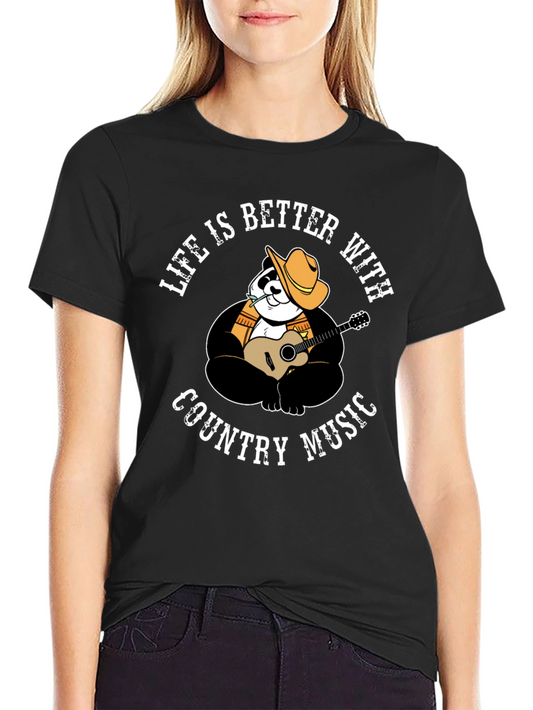 Country Music Panda T-Shirt