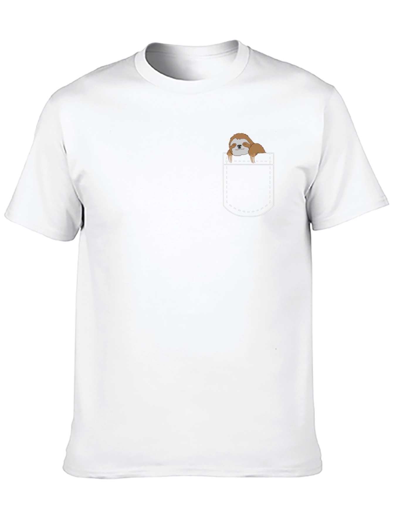 Sloth Pocket T-Shirt - Cute Animal Tee