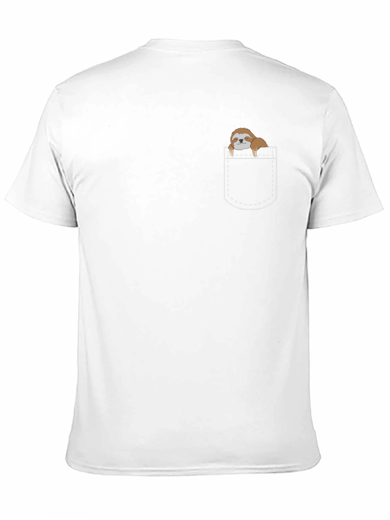 Sloth Pocket T-Shirt - Cute Animal Tee
