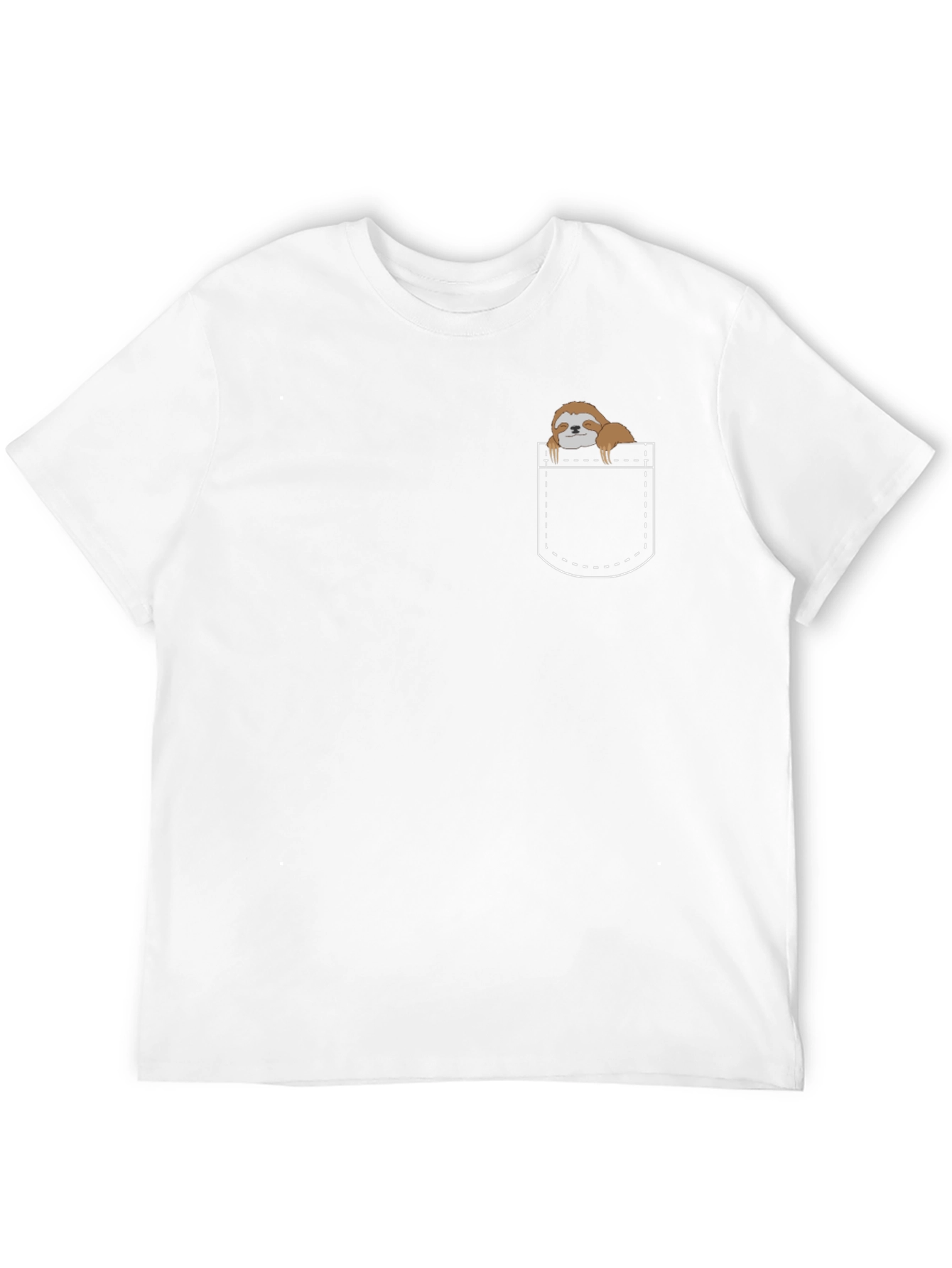 Sloth Pocket T-Shirt - Cute Animal Tee