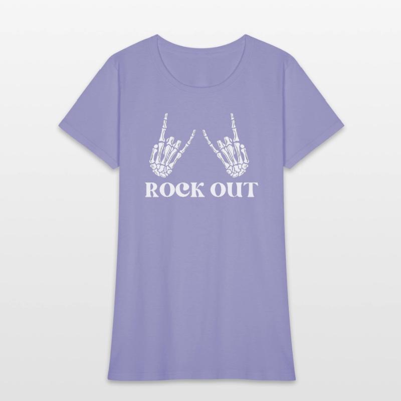 rock and roll rock out skeleton hand peace sign