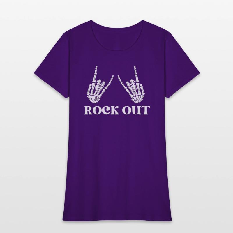 rock and roll rock out skeleton hand peace sign