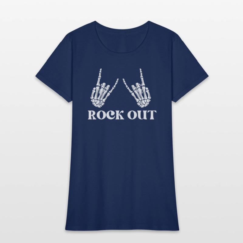 rock and roll rock out skeleton hand peace sign