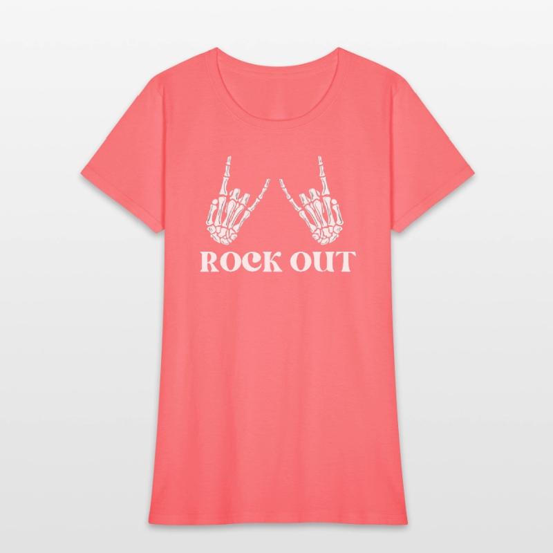rock and roll rock out skeleton hand peace sign