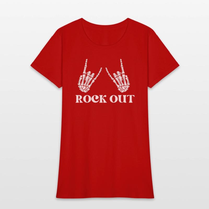 rock and roll rock out skeleton hand peace sign