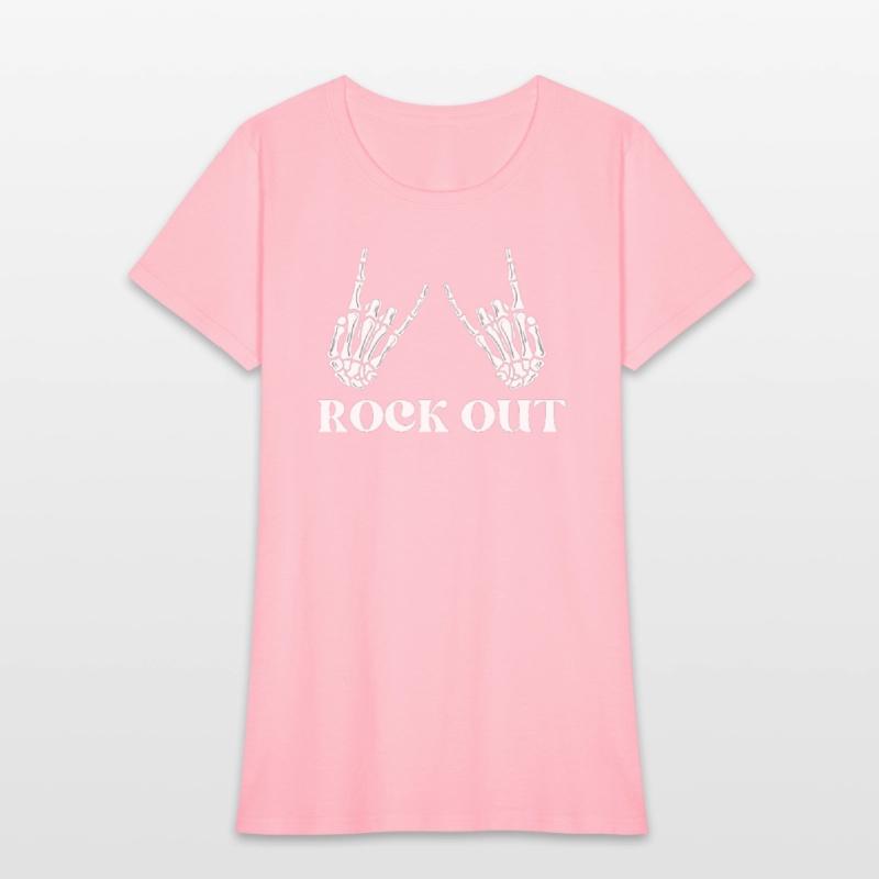 rock and roll rock out skeleton hand peace sign