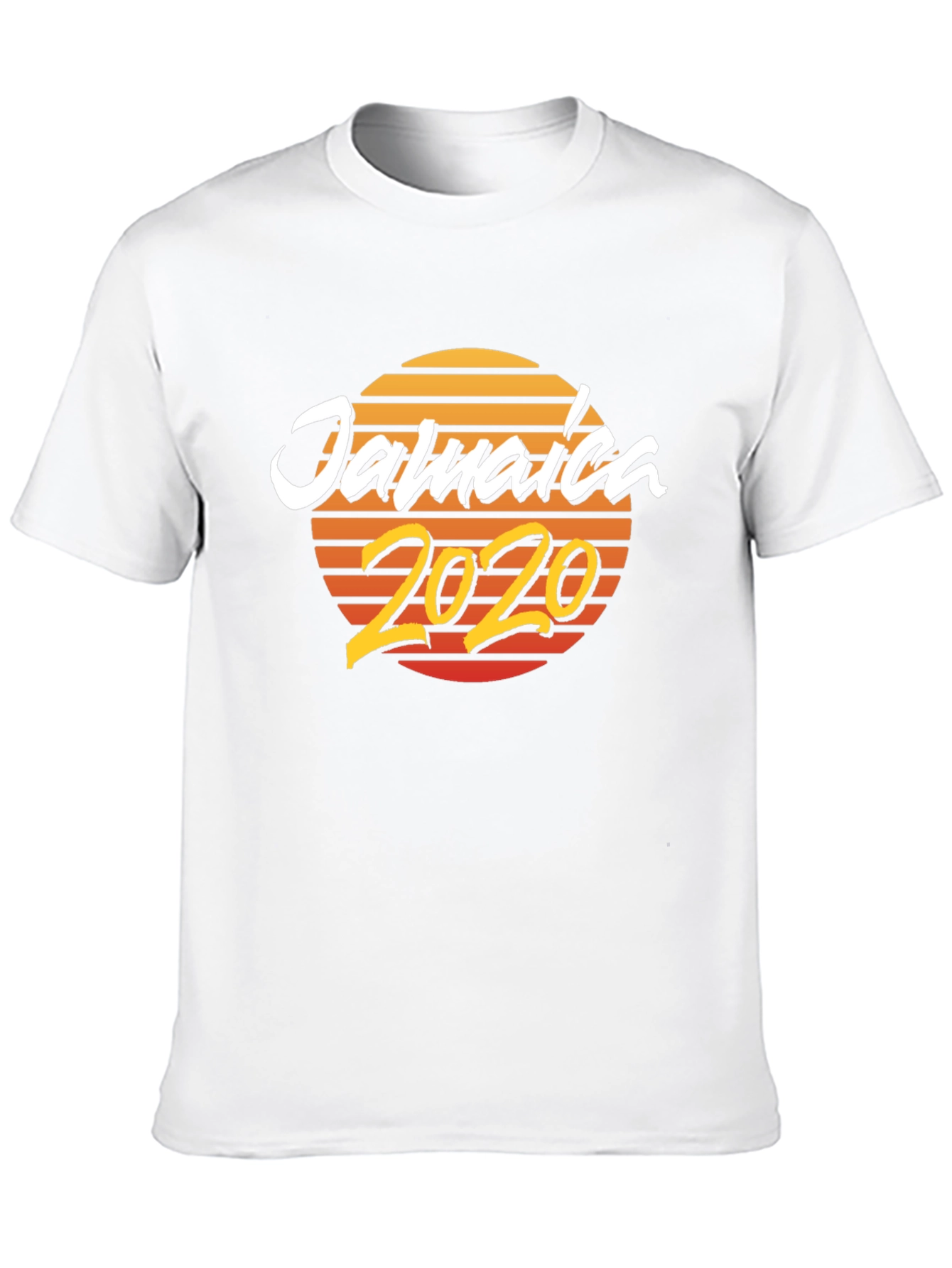 Jamaica 2020 Graphic Tee - Retro Sunset Design