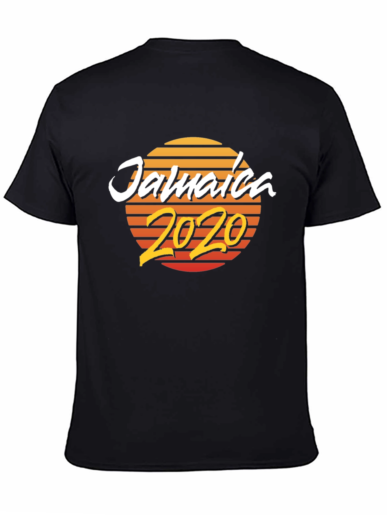 Jamaica 2020 Graphic Tee - Retro Sunset Design