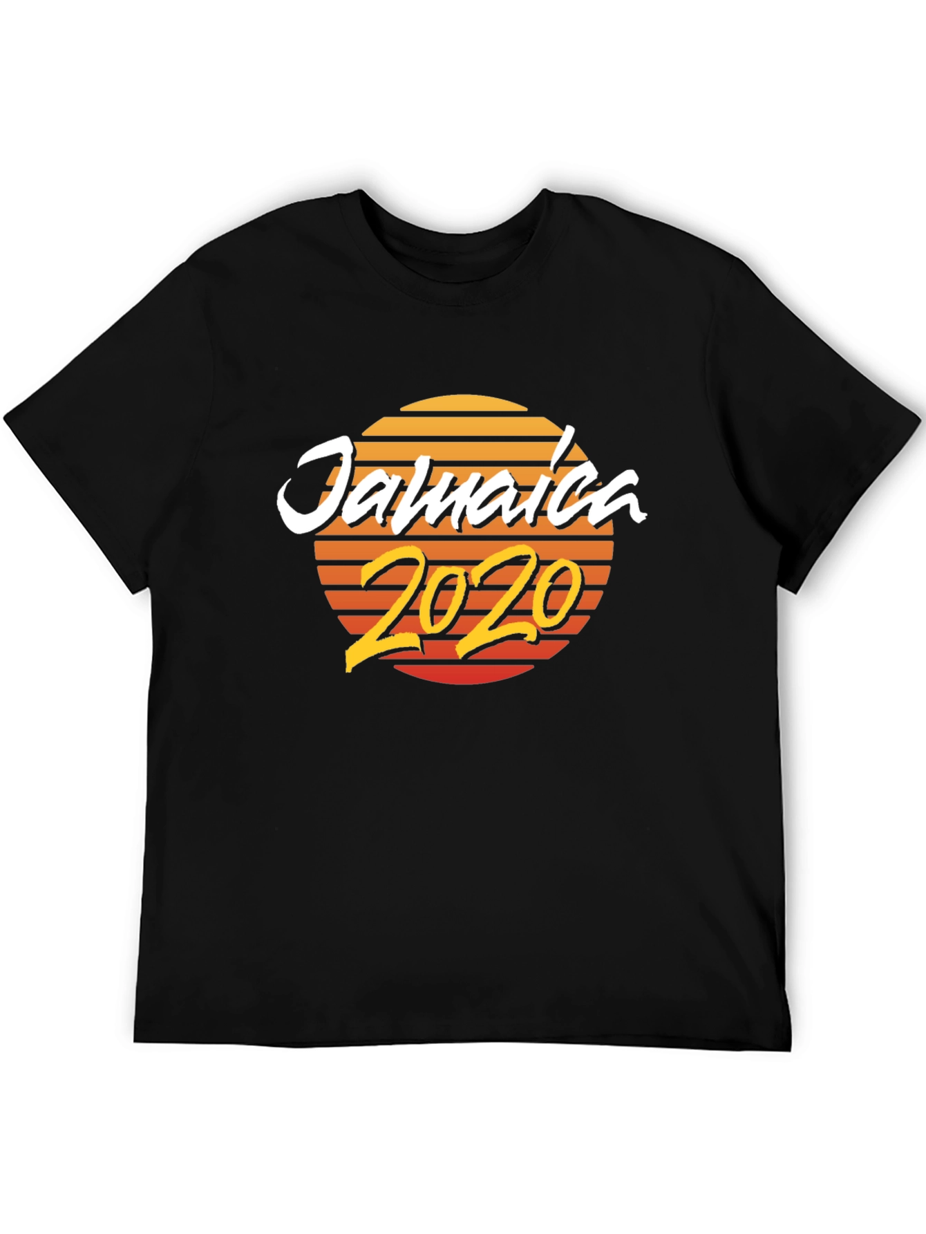 Jamaica 2020 Graphic Tee - Retro Sunset Design