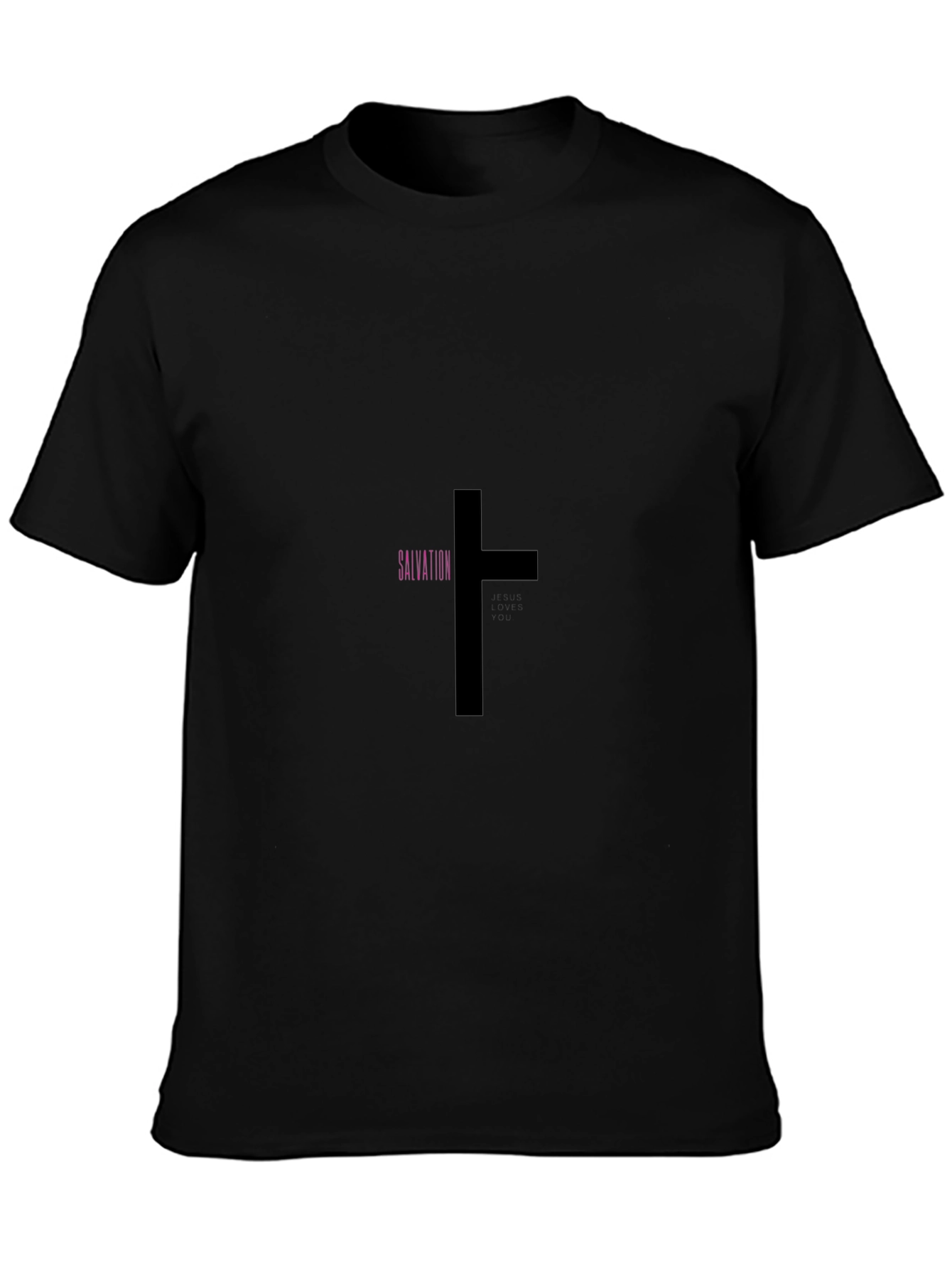 Salvation Cross Graphic Black T-Shirt