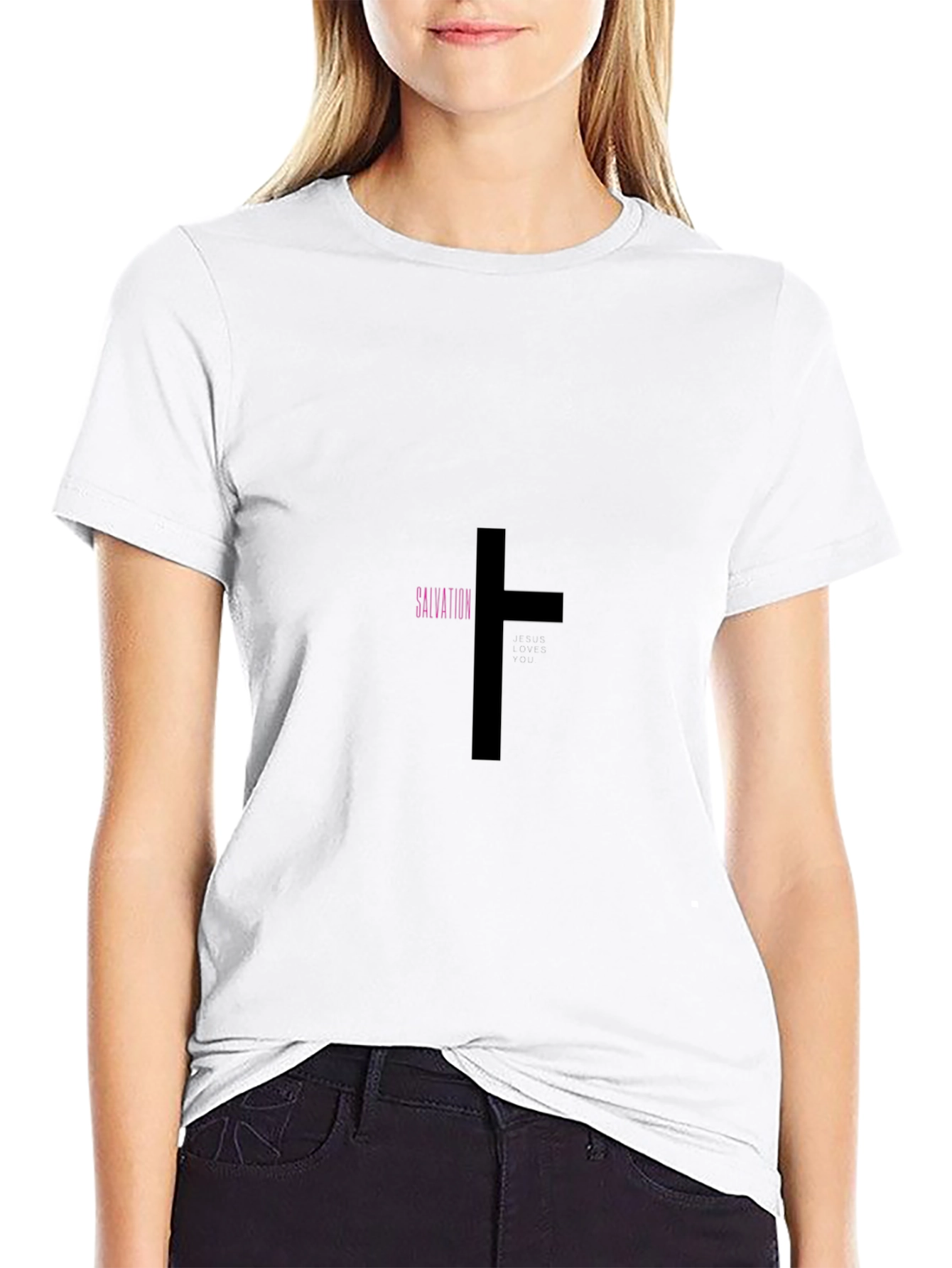 Salvation Cross Graphic Black T-Shirt
