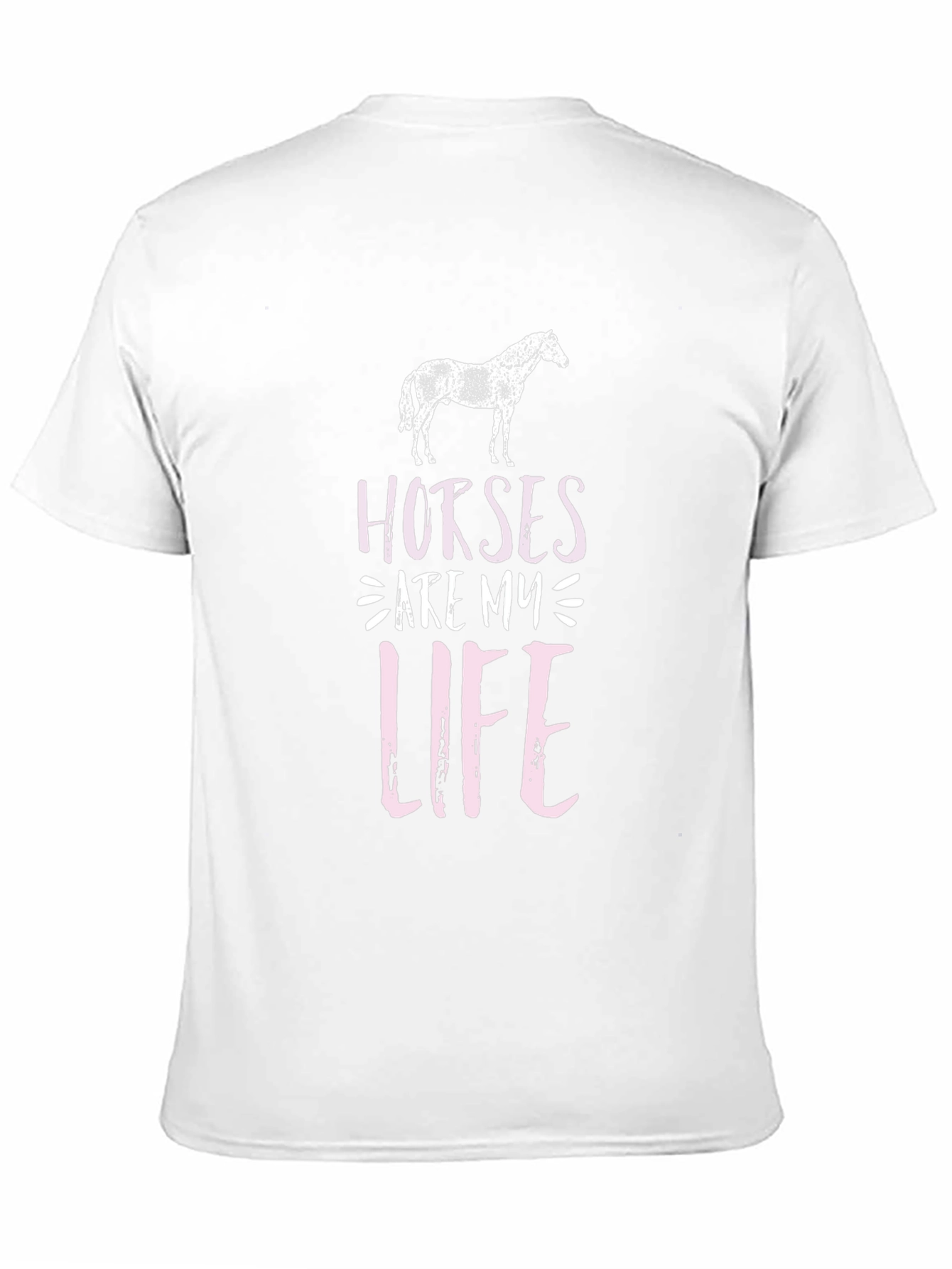 Horses Are My Life Black Graphic Tee