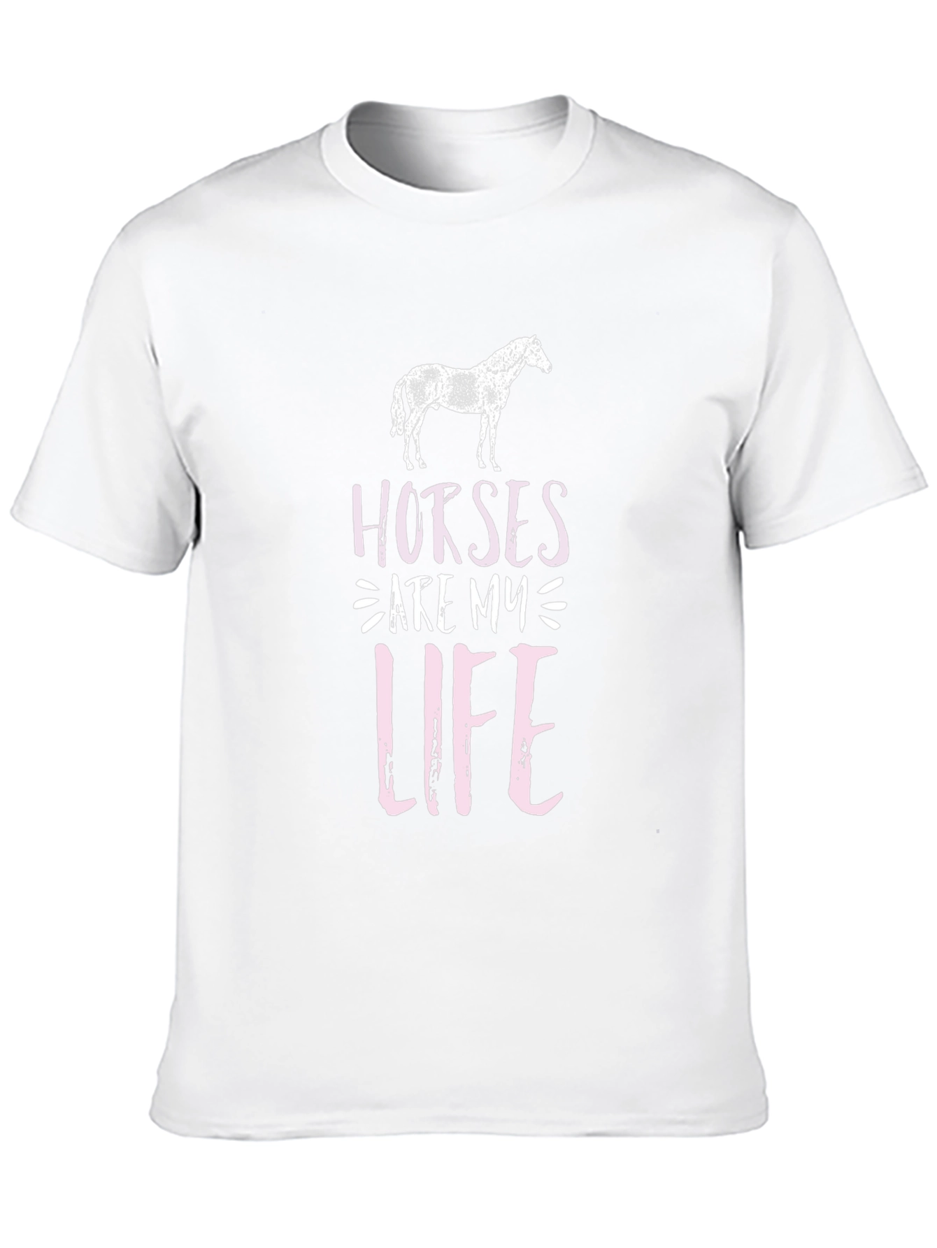 Horses Are My Life Black Graphic Tee
