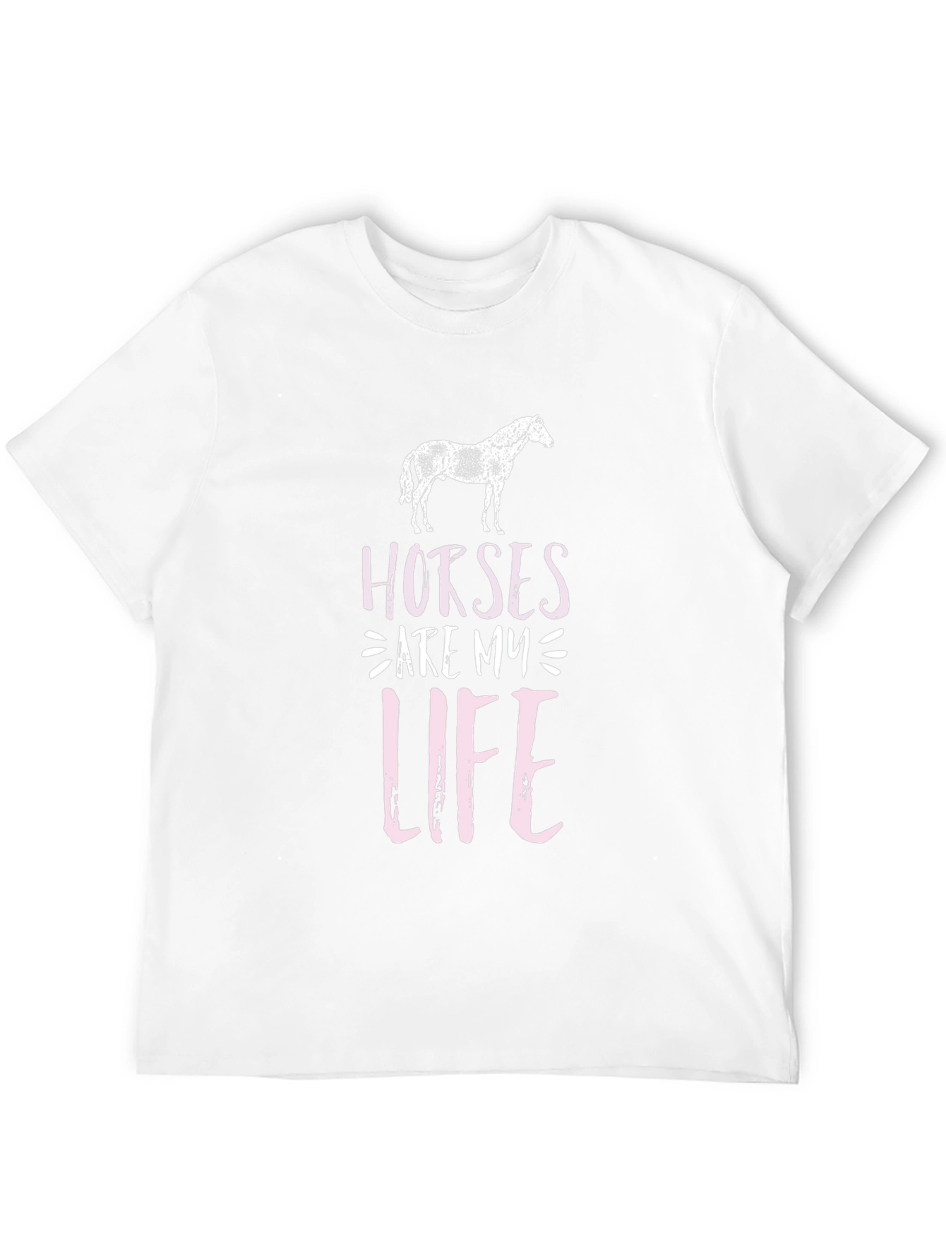 Horses Are My Life Black Graphic Tee