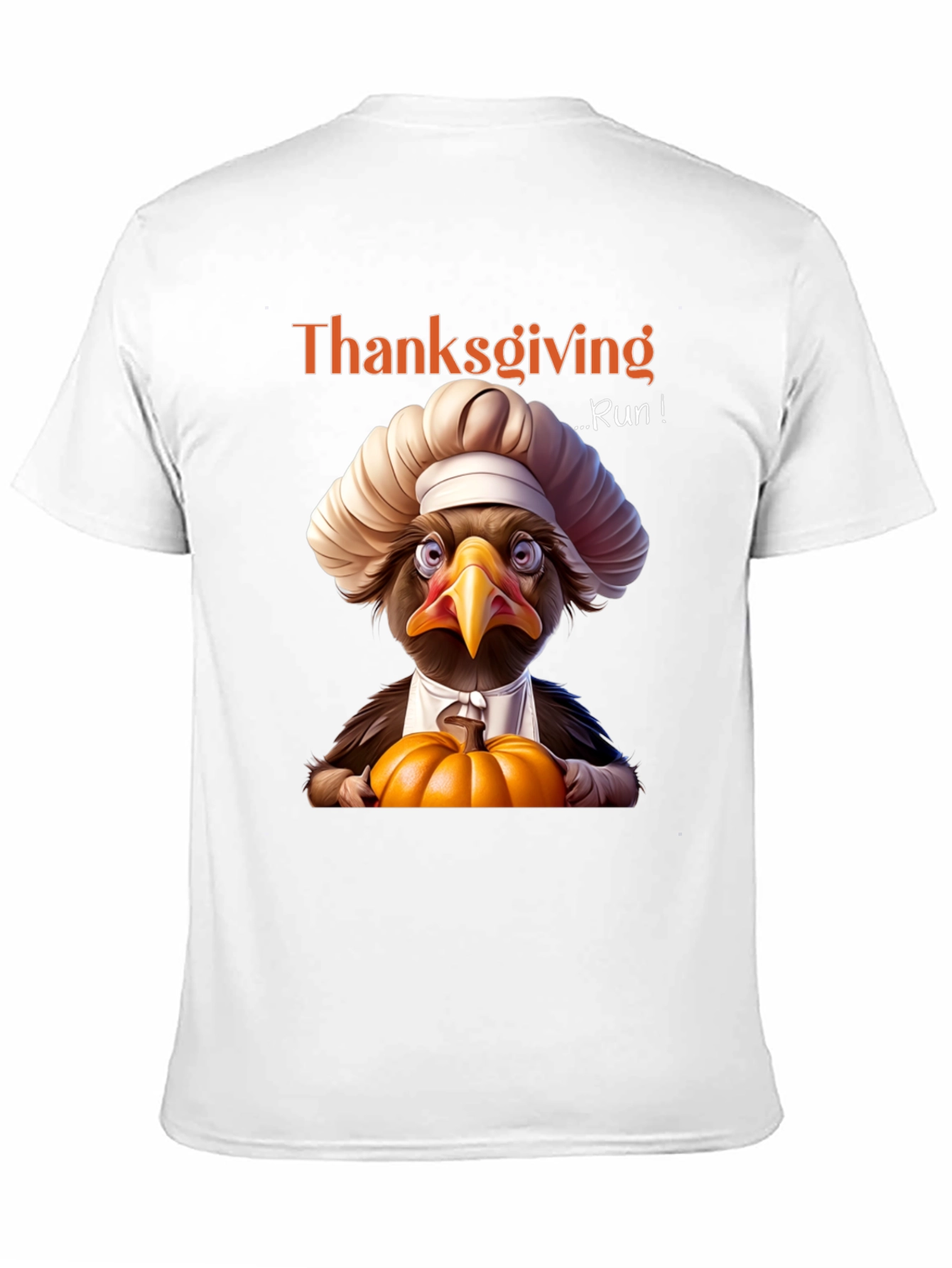 Thanksgiving Turkey Run Black Graphic Tee