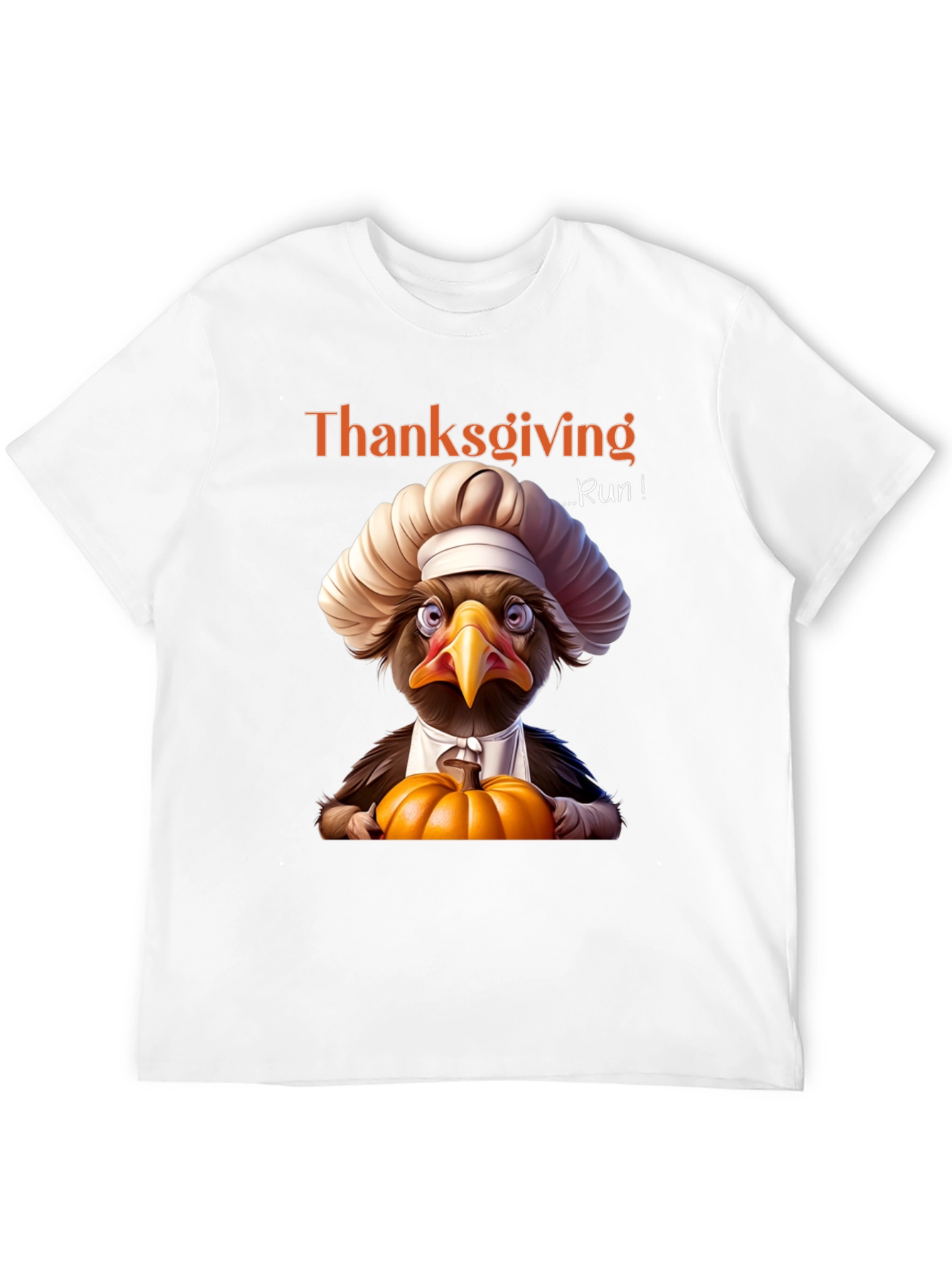 Thanksgiving Turkey Run Black Graphic Tee