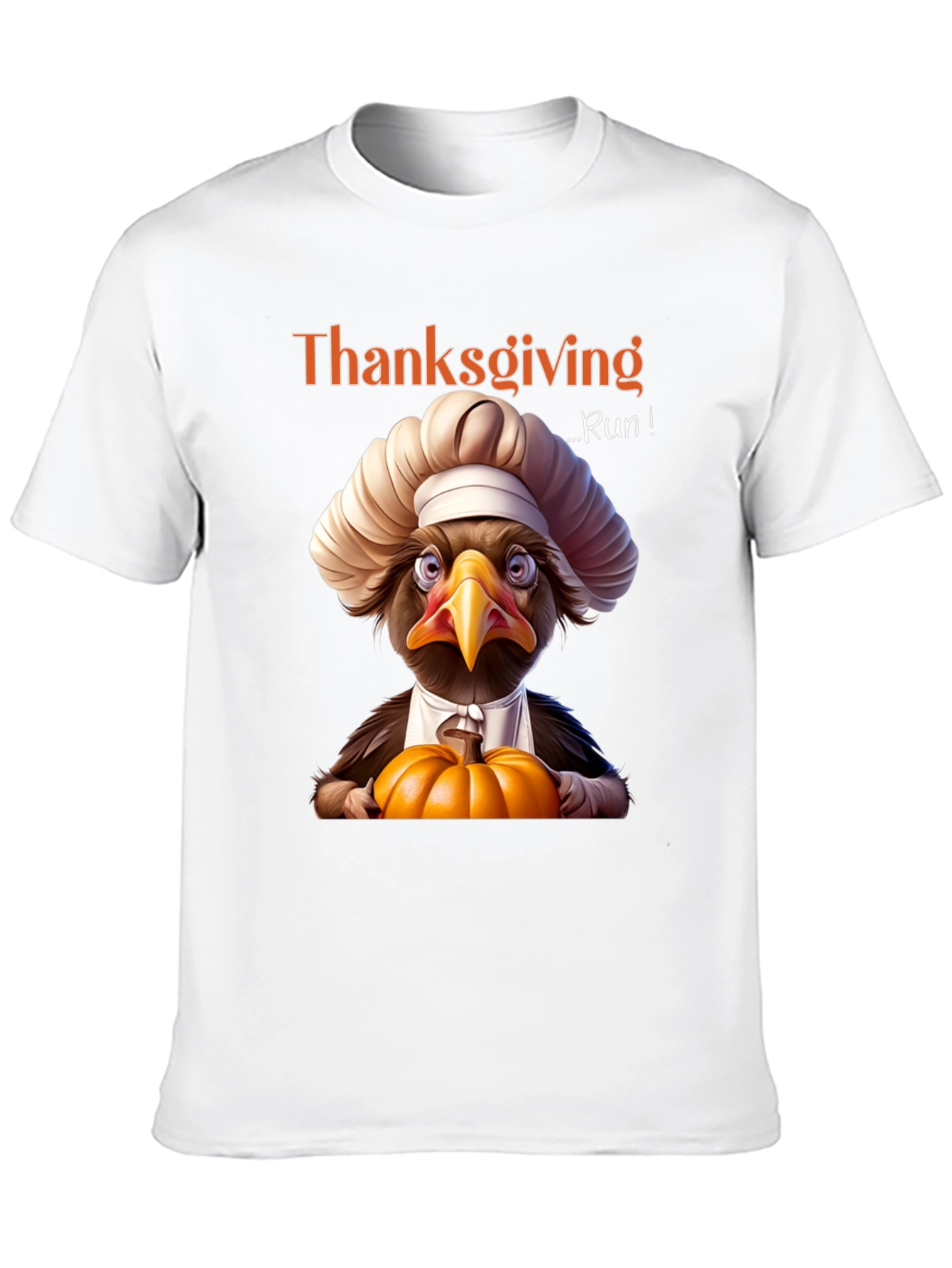Thanksgiving Turkey Run Black Graphic Tee