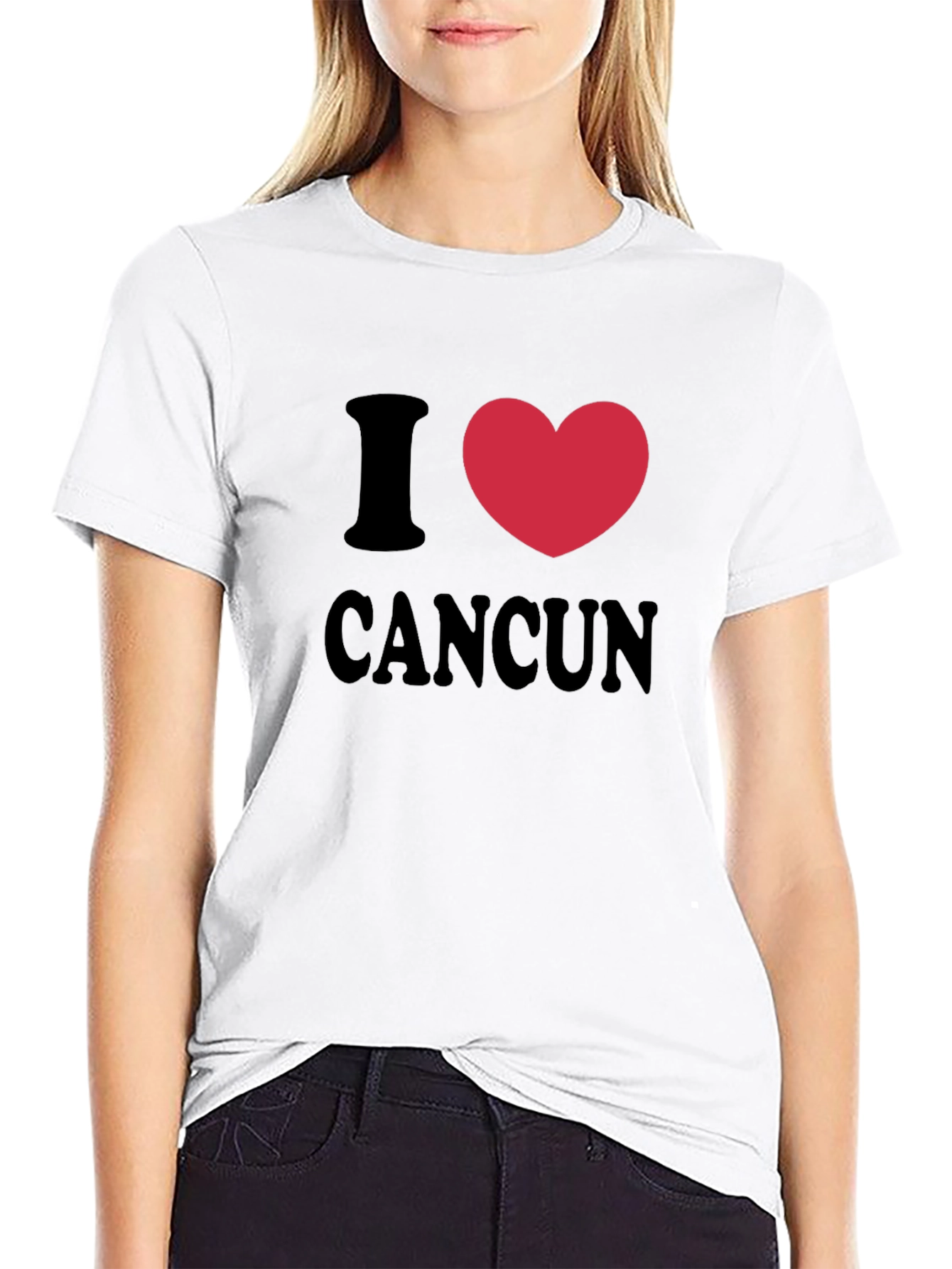 I Love Cancun T-Shirt - Heart Graphic Tee