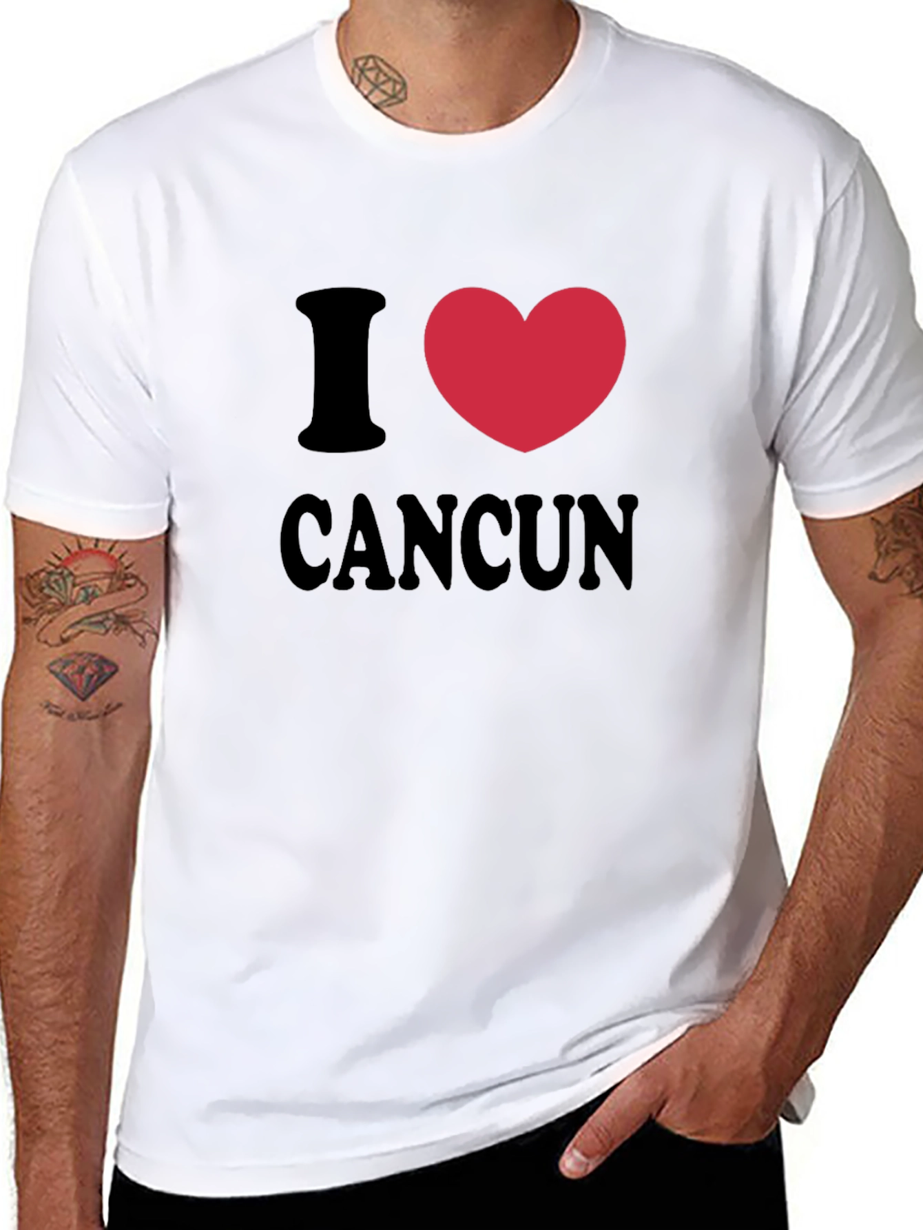 I Love Cancun T-Shirt - Heart Graphic Tee
