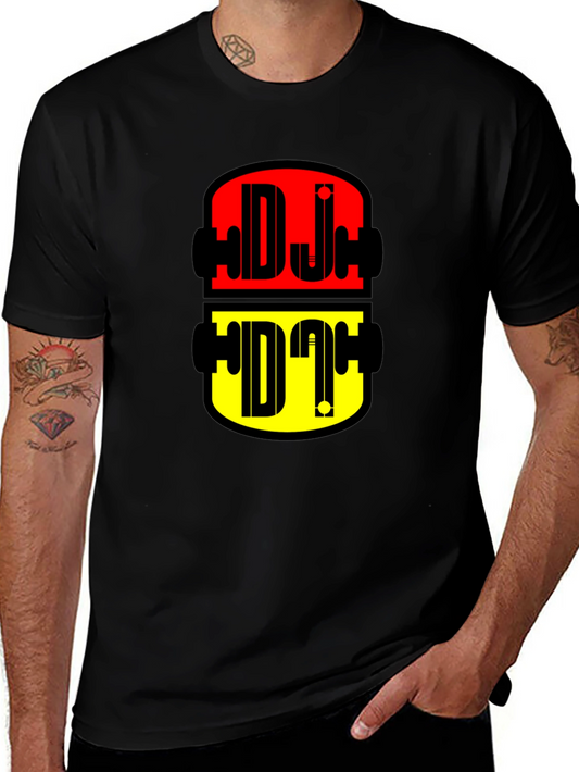 DJ DT Skateboard Graphic Tee - Black Cotton Casual T-Shirt