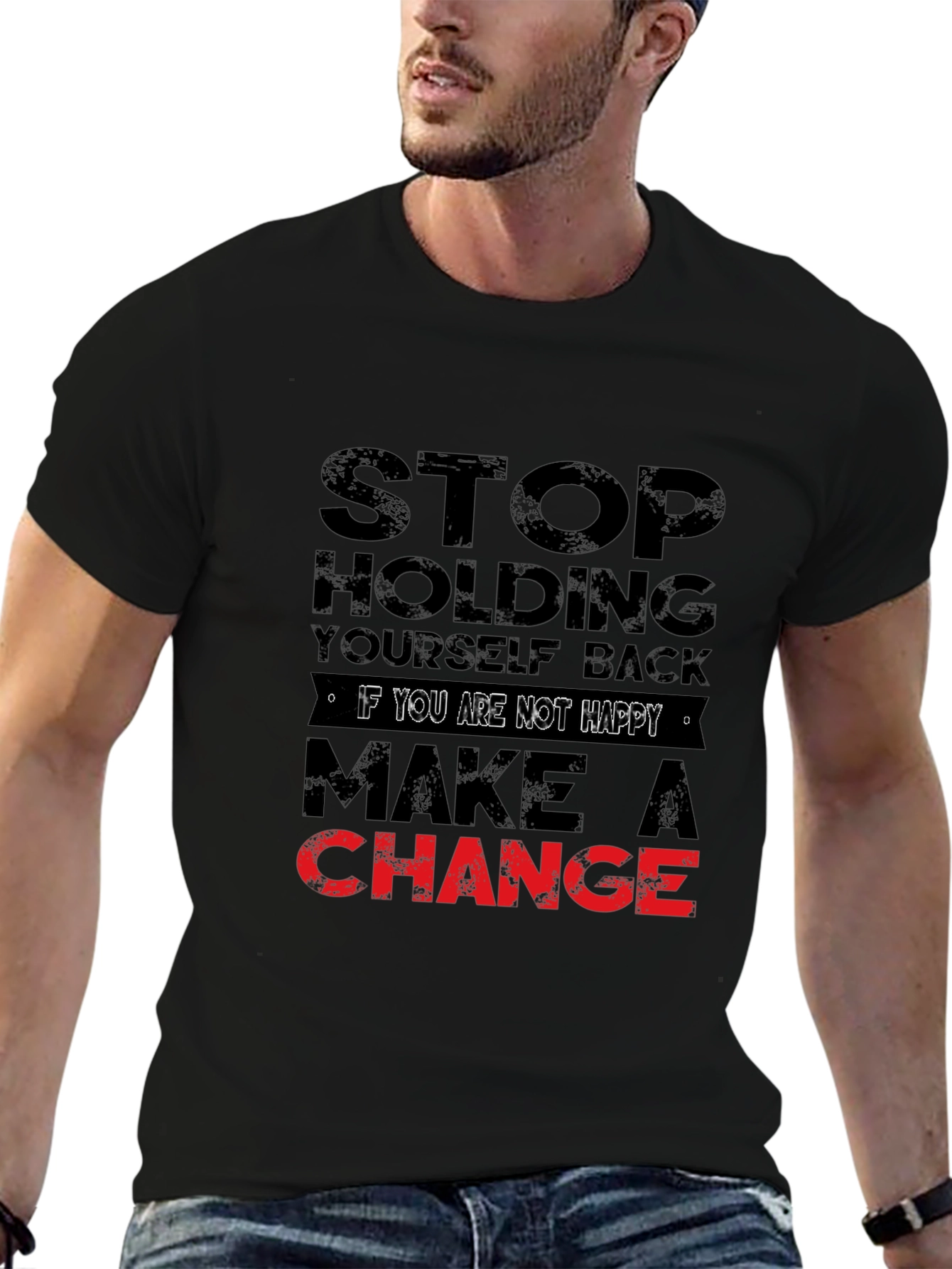 Motivational Graphic Tee - Stop Holding Back T-Shirt