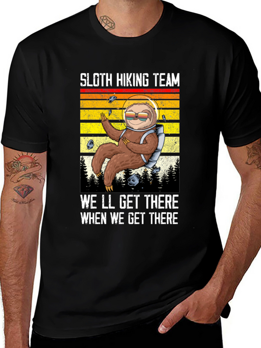 Sloth Hiking Team Graphic Tee - Adventure Ready!