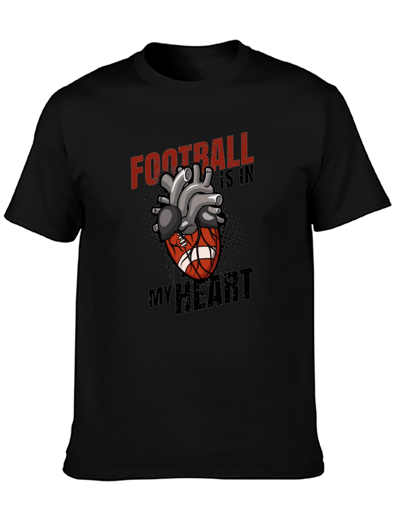 Football Is In My Heart Graphic T-Shirt