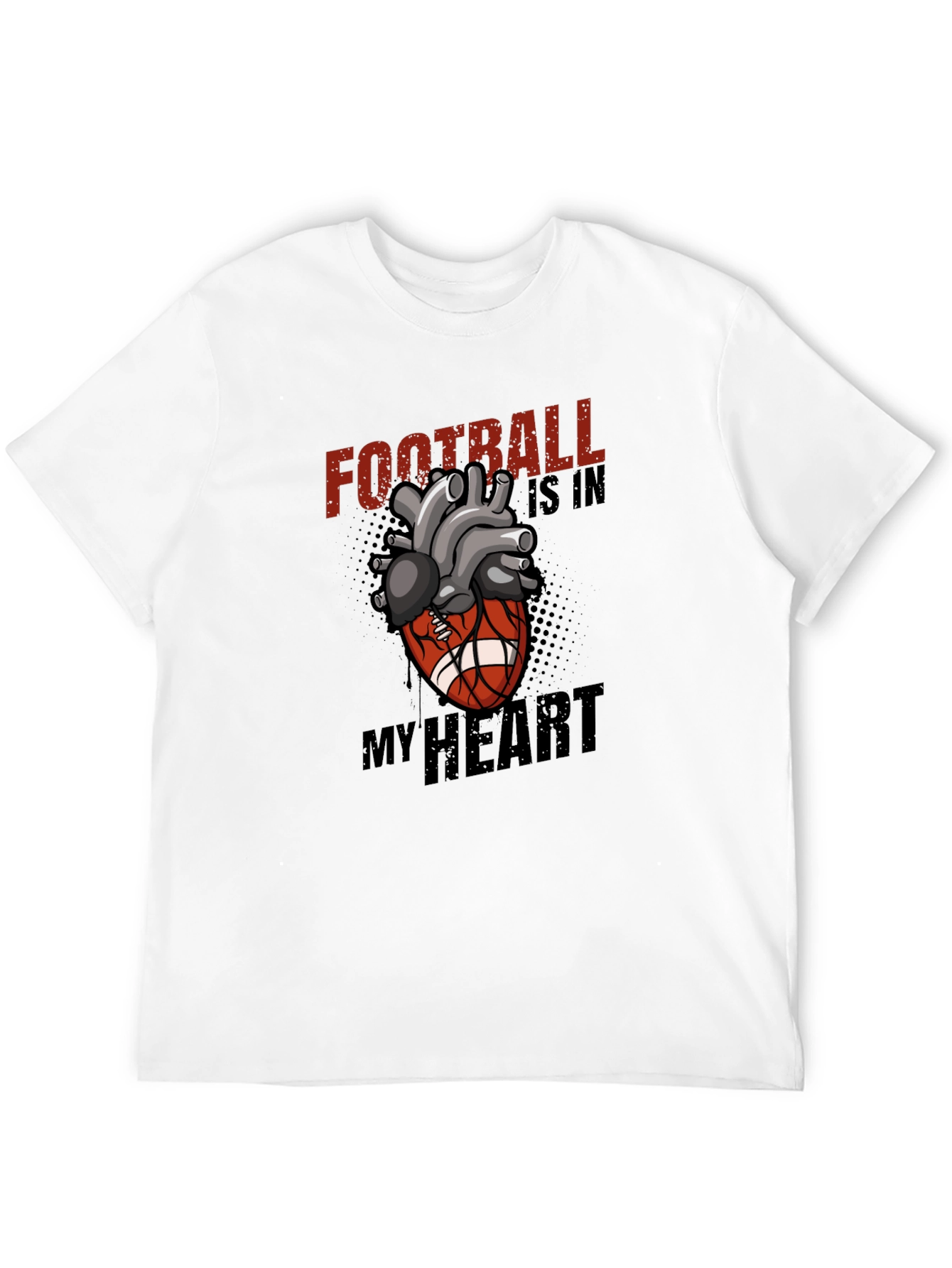 Football Is In My Heart Graphic T-Shirt