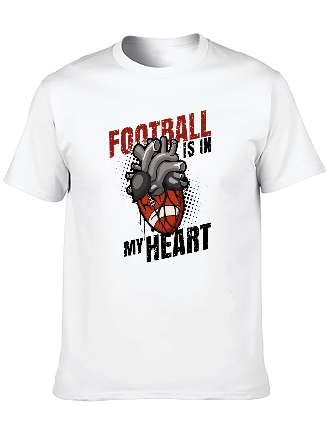 Football Is In My Heart Graphic T-Shirt