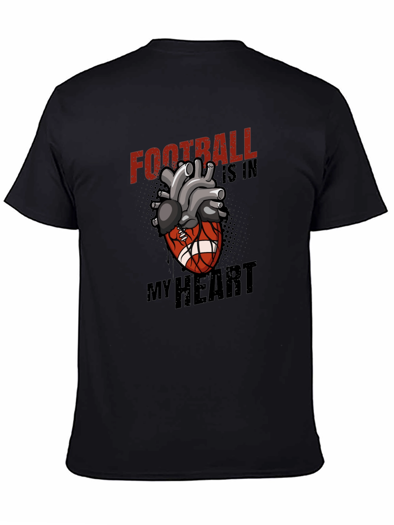 Football Is In My Heart Graphic T-Shirt