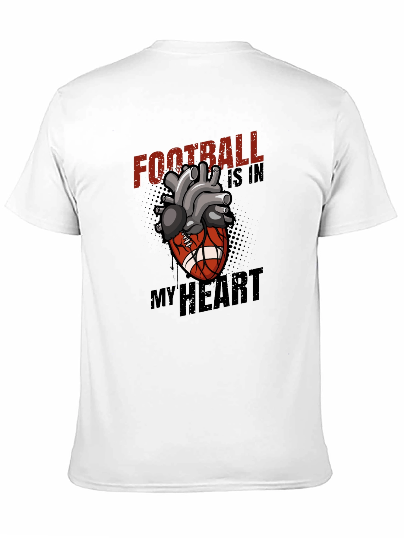 Football Is In My Heart Graphic T-Shirt