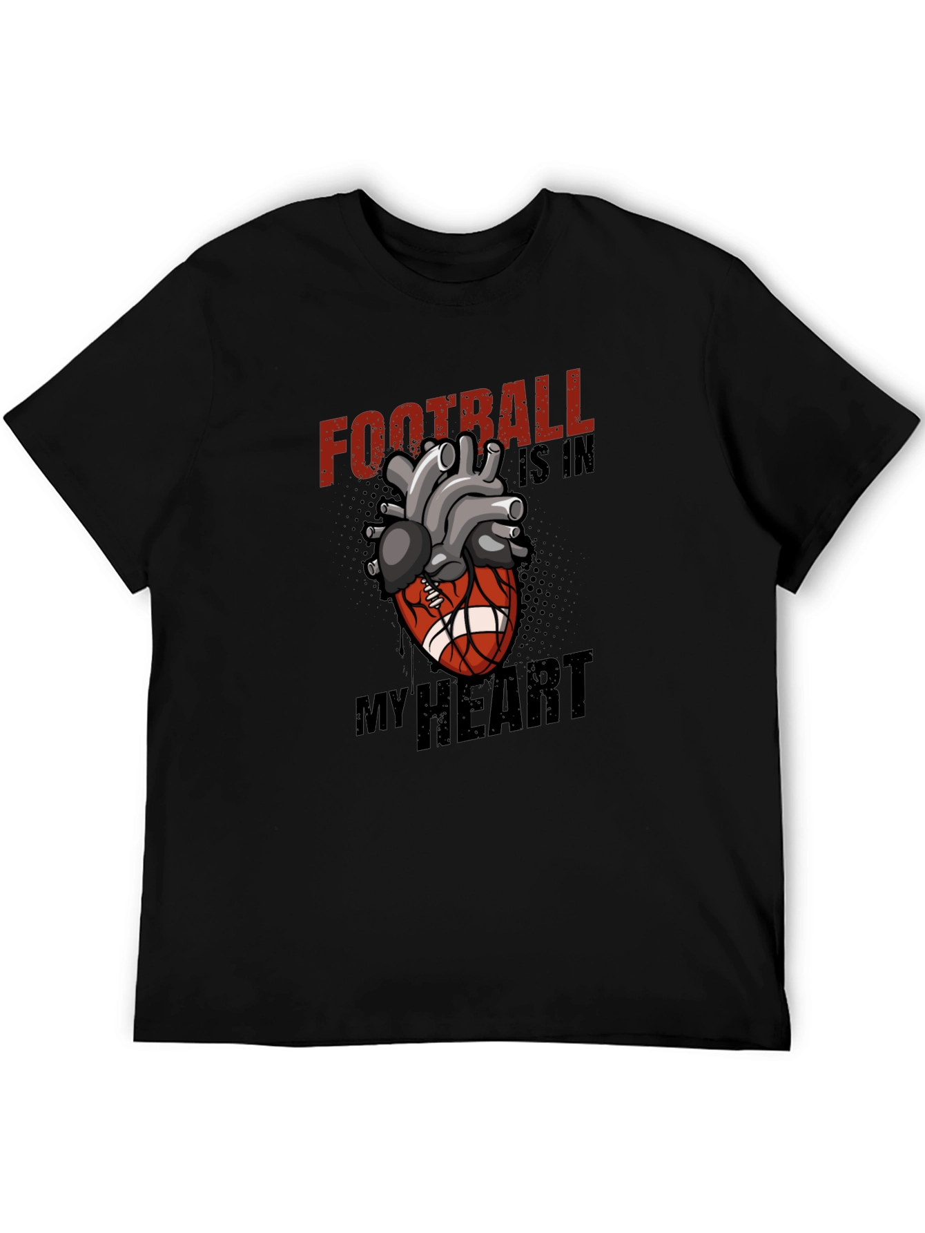 Football Is In My Heart Graphic T-Shirt