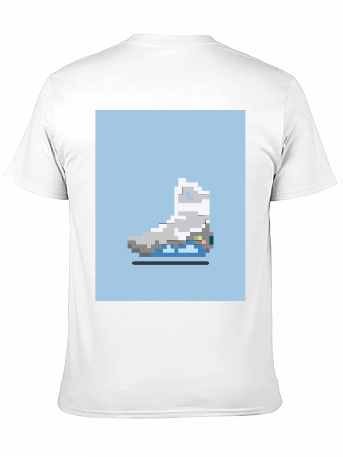 Pixel Ice Skate Graphic Tee - Retro Style