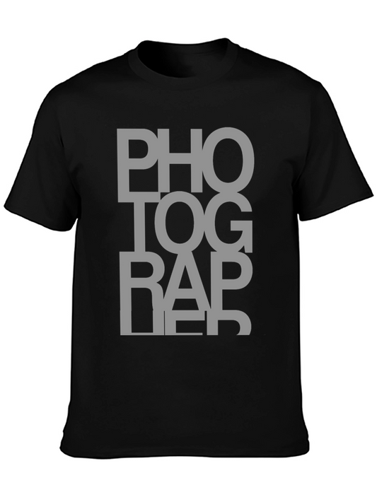 Photographer Tee - Black Cotton Graphic T-Shirt