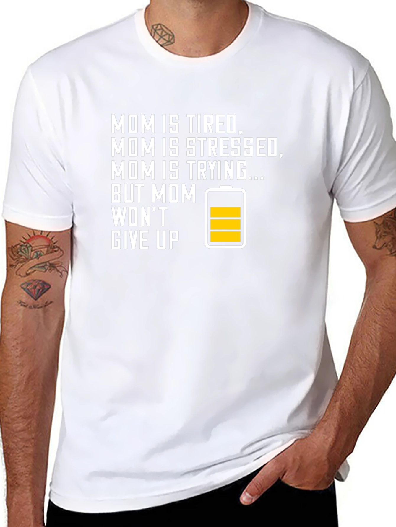 Mom Life T-Shirt - Tired But Wont Give Up