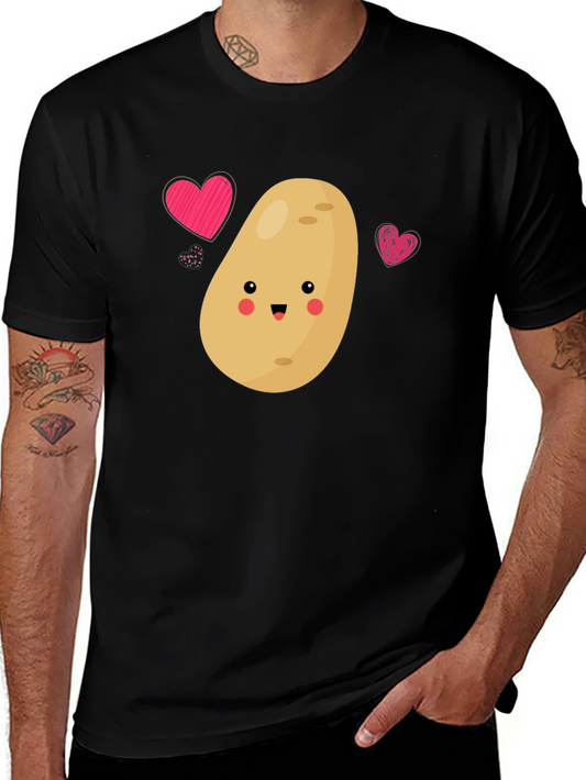 Cute Potato Love T-Shirt - Unisex Black Tee
