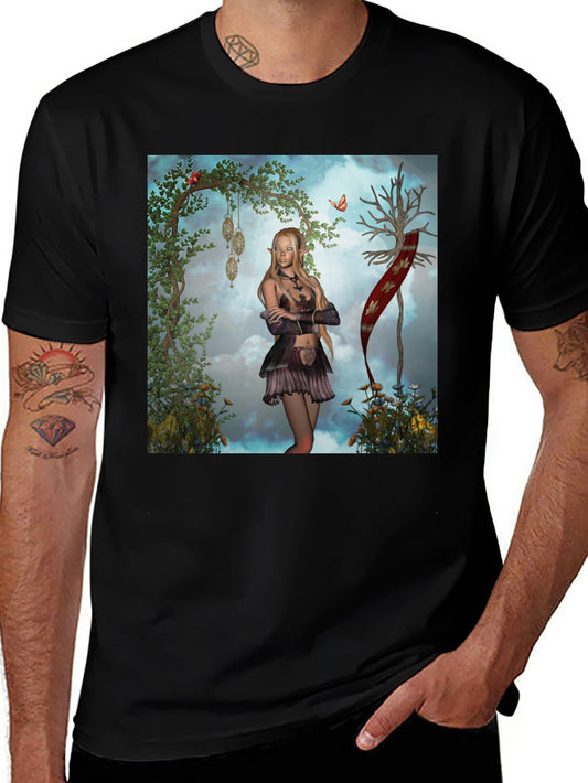 Fantasy Elf T-Shirt - Unique Graphic Tee