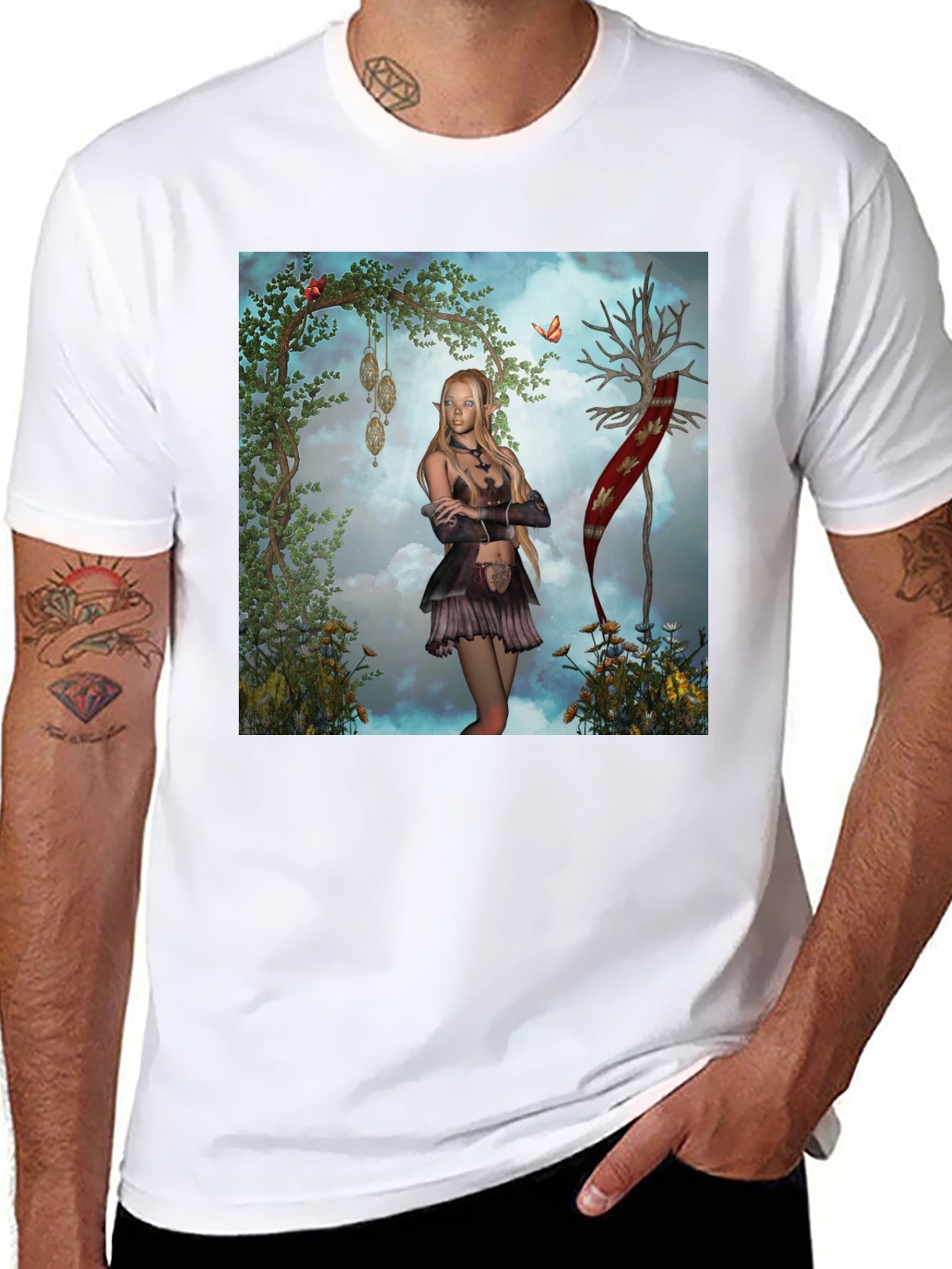 Fantasy Elf T-Shirt - Unique Graphic Tee