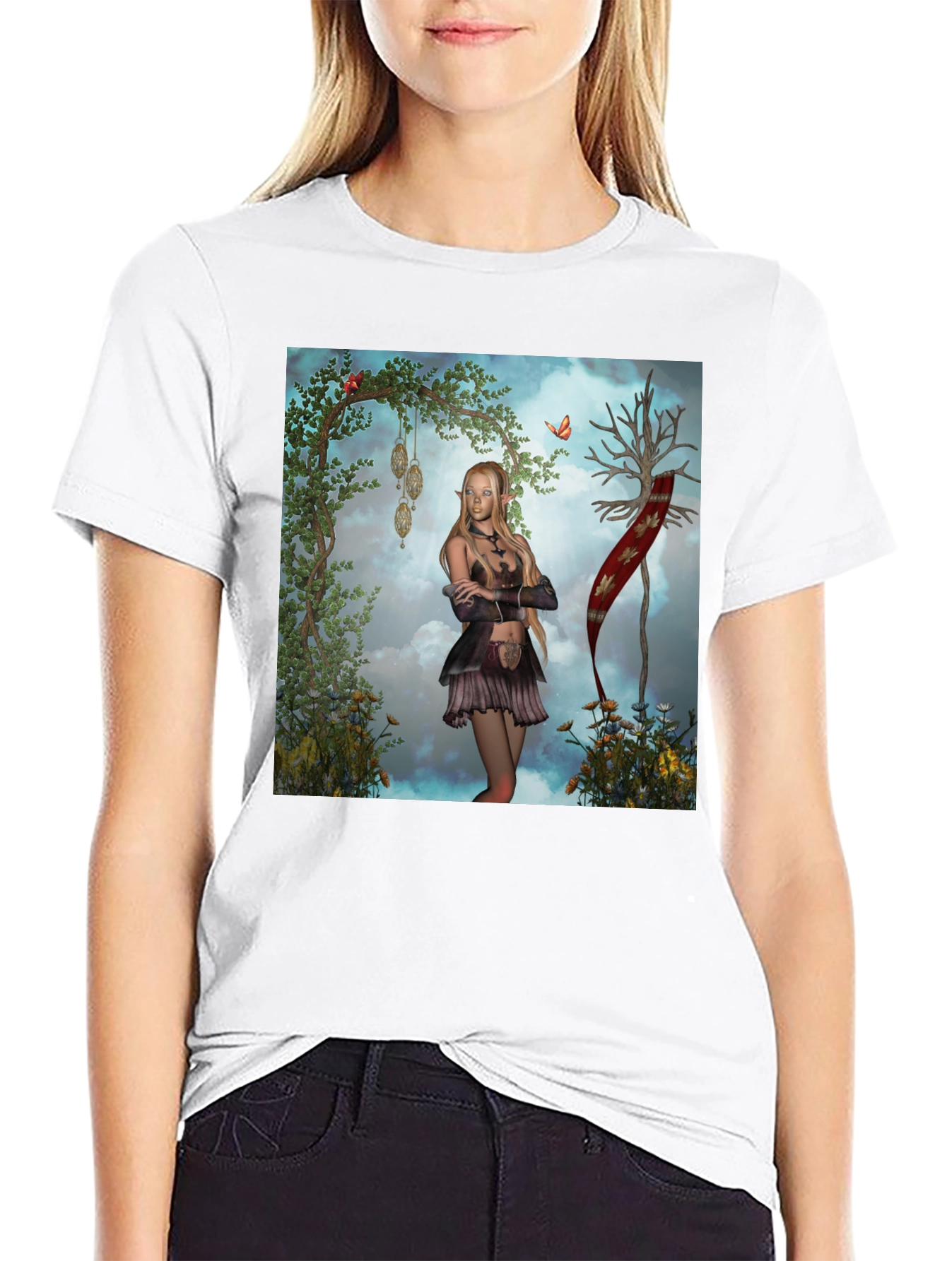 Fantasy Elf T-Shirt - Unique Graphic Tee